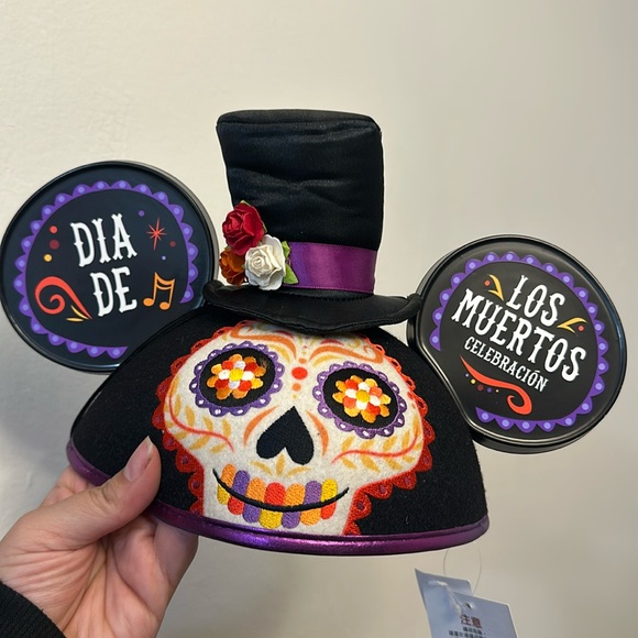 Day of the Dead Coco Disney Halloween Dia De Los Muertos Mickey Mouse Ears Hat - Picture 1 of 2